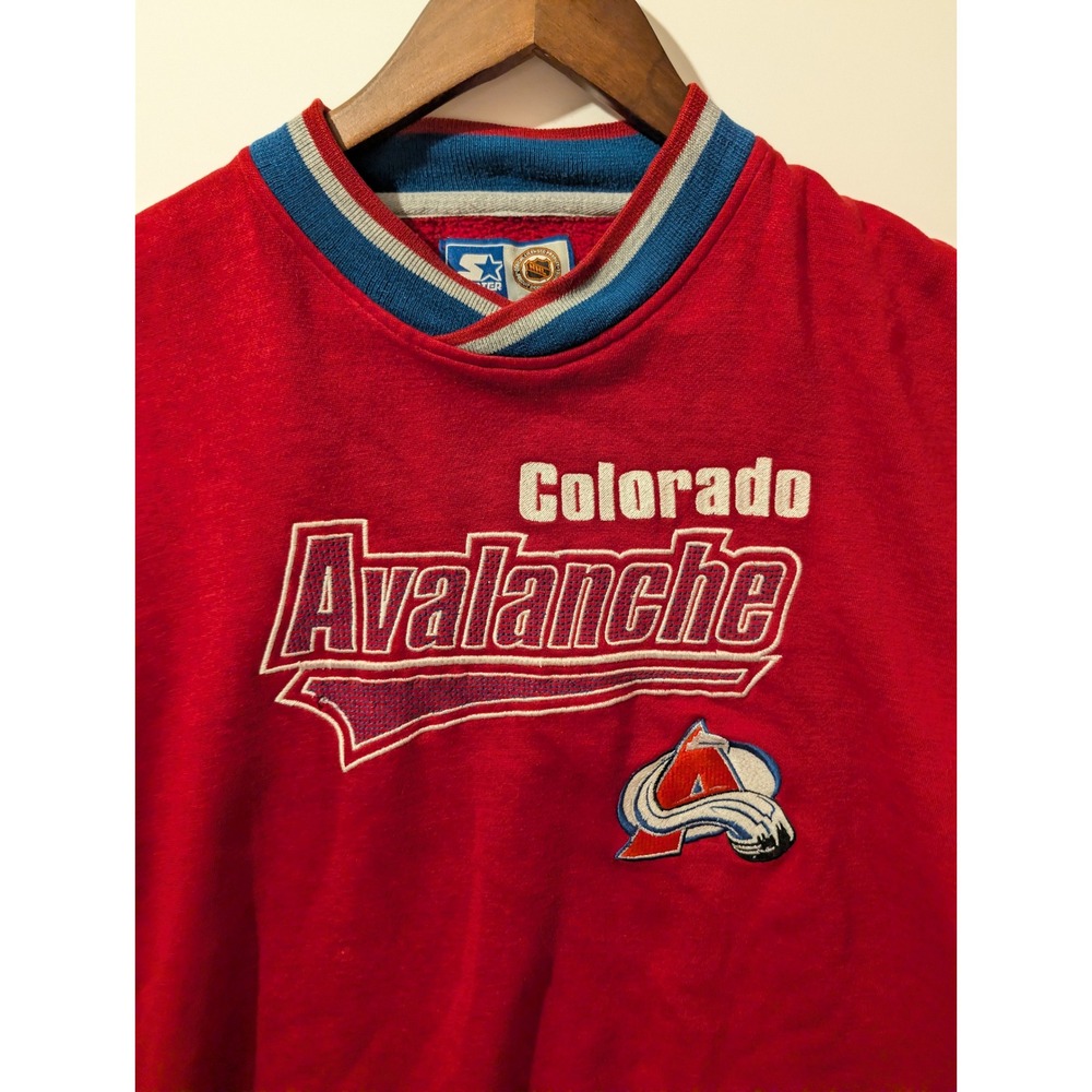 Starter Colorado Avalanche Sweatshirt Mens L Vintage NHL Pullover